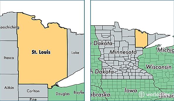 location of Saint Louis county on a map