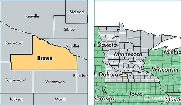 location of Brown county on a map