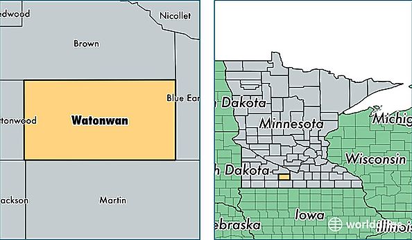 location of Watonwan county on a map
