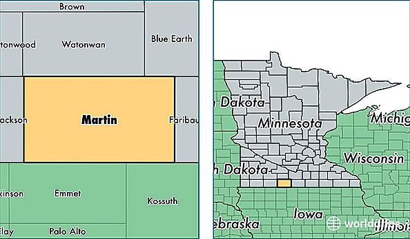location of Martin county on a map