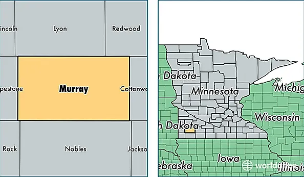 location of Murray county on a map