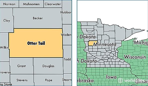 location of Otter Tail county on a map