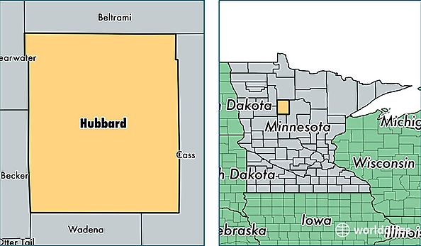 location of Hubbard county on a map