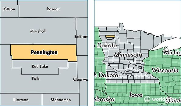 location of Pennington county on a map