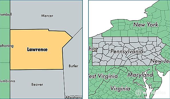 location of Lawrence county on a map