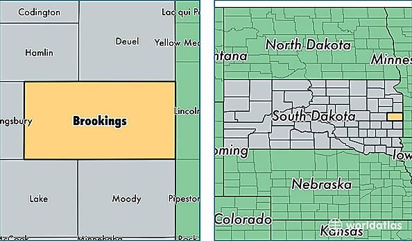 location of Brookings county on a map