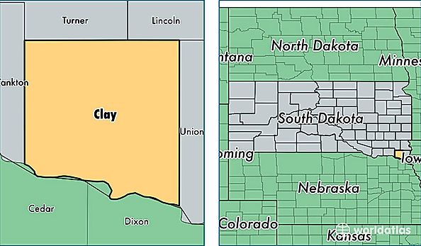 location of Clay county on a map