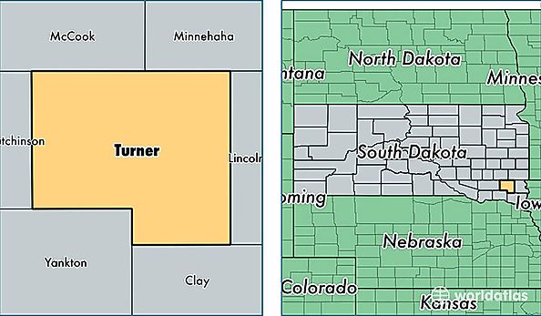 location of Turner county on a map