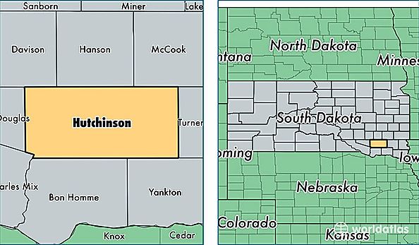 location of Hutchinson county on a map