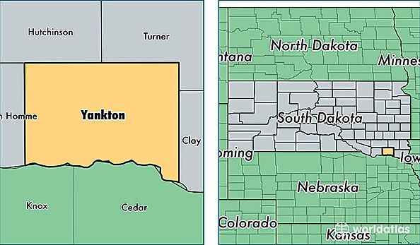 location of Yankton county on a map