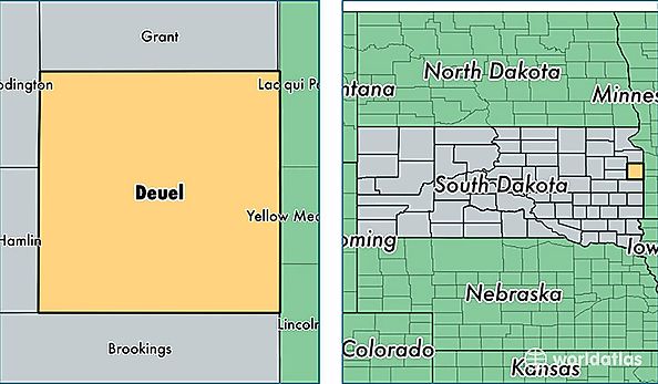 location of Deuel county on a map