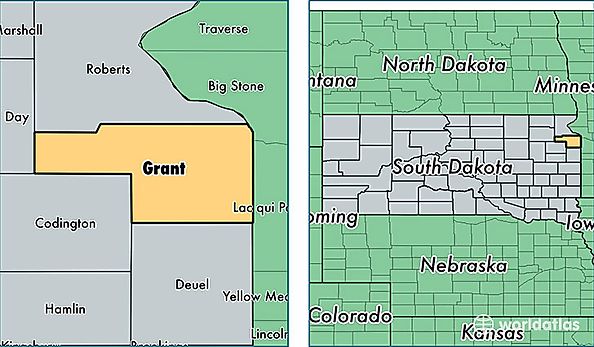 location of Grant county on a map