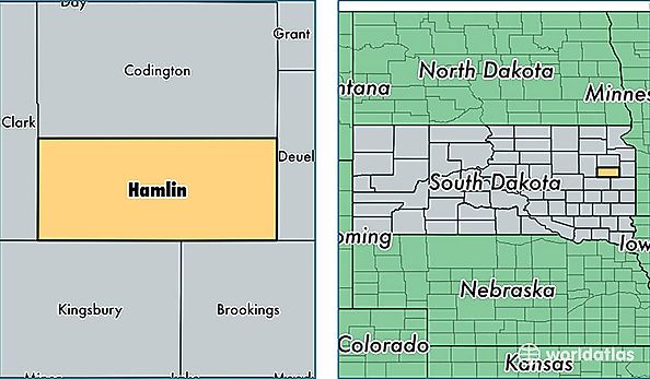 location of Hamlin county on a map
