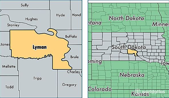 location of Lyman county on a map