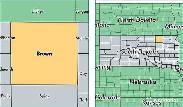 location of Brown county on a map