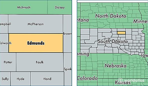 location of Edmunds county on a map