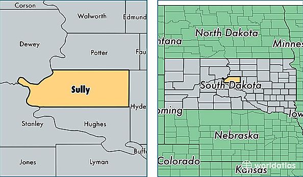 location of Sully county on a map