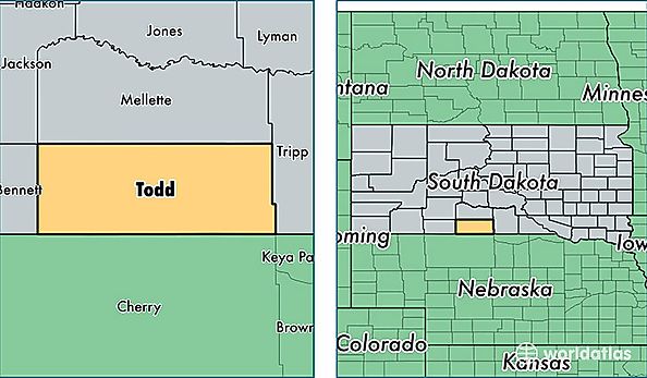 location of Todd county on a map