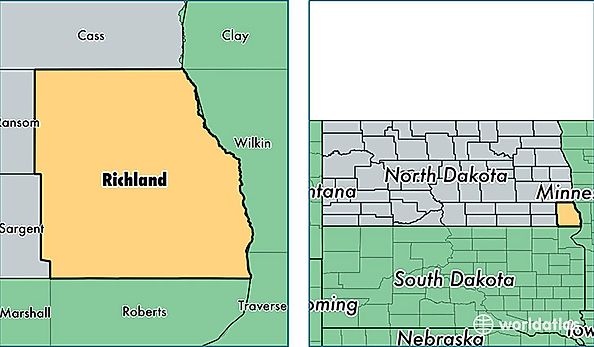 location of Richland county on a map