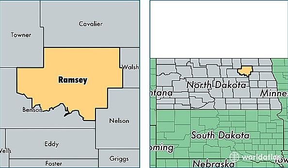 location of Ramsey county on a map