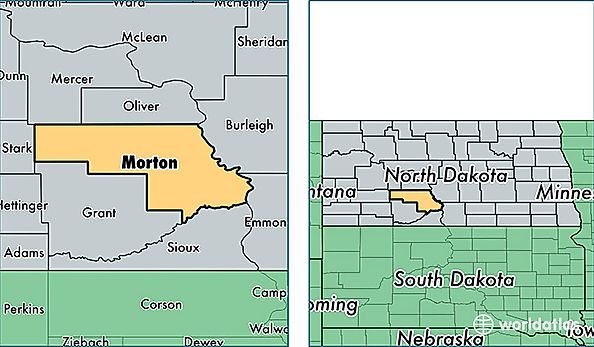 location of Morton county on a map