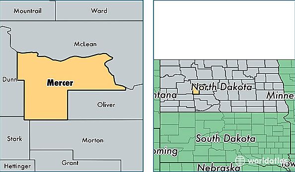 location of Mercer county on a map