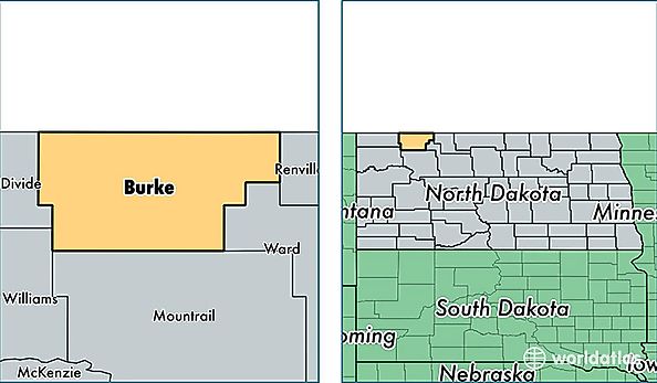 location of Burke county on a map