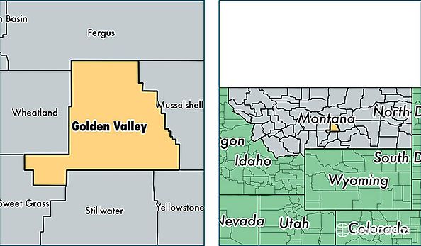 location of Golden Valley county on a map