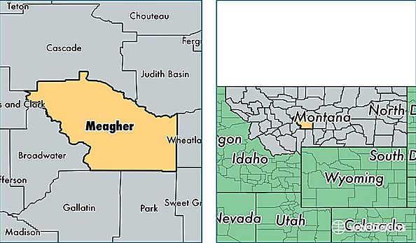 location of Meagher county on a map