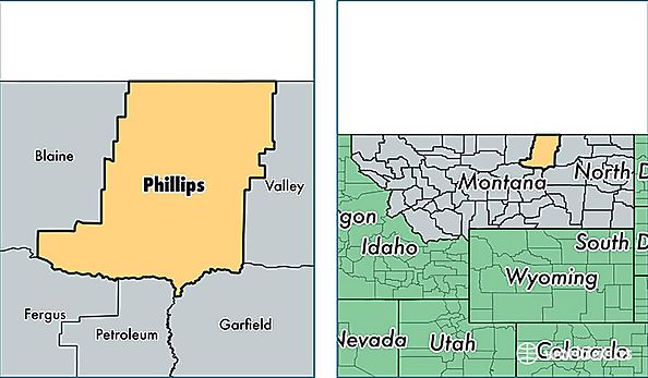 location of Phillips county on a map