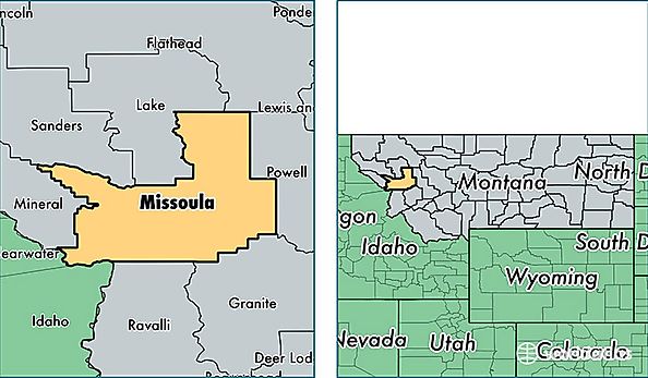 location of Missoula county on a map