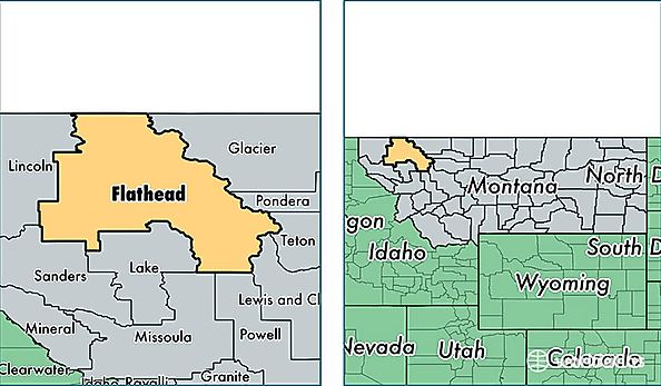 location of Flathead county on a map