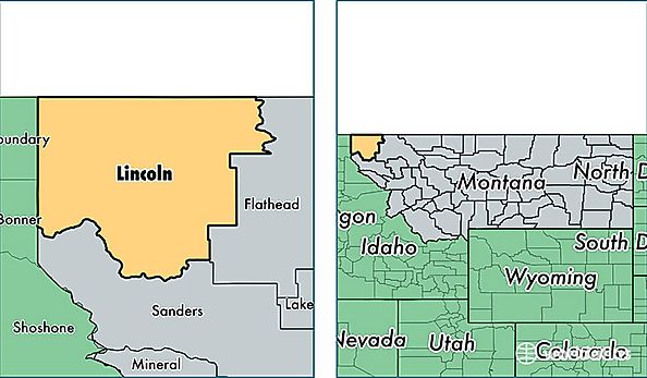 location of Lincoln county on a map