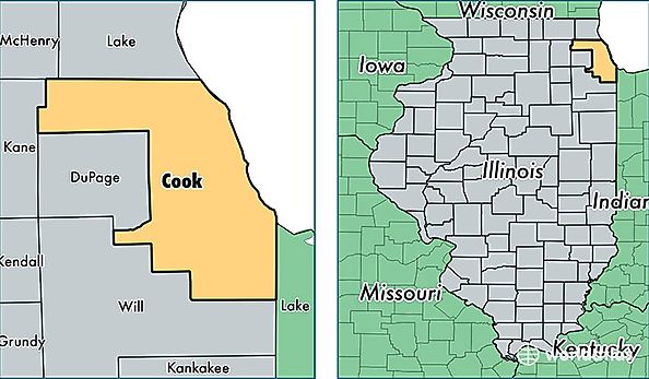 location of Cook county on a map