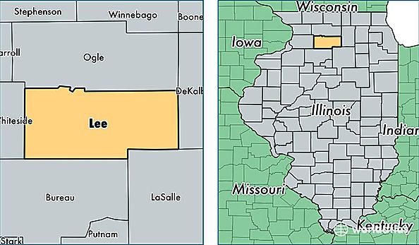 location of Lee county on a map