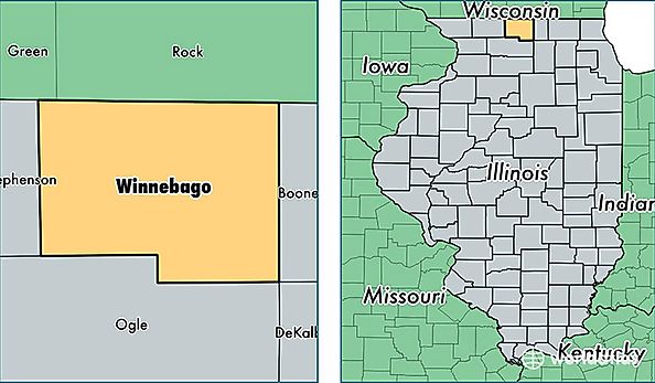 location of Winnebago county on a map