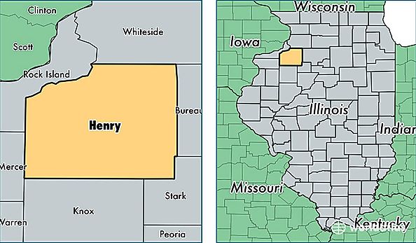 location of Henry county on a map