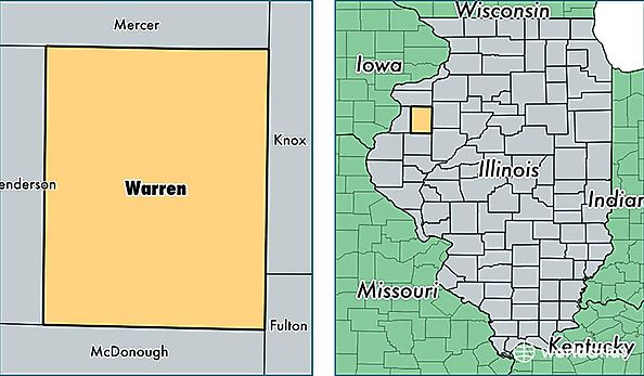 location of Warren county on a map