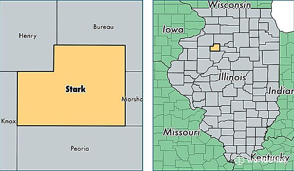 location of Stark county on a map