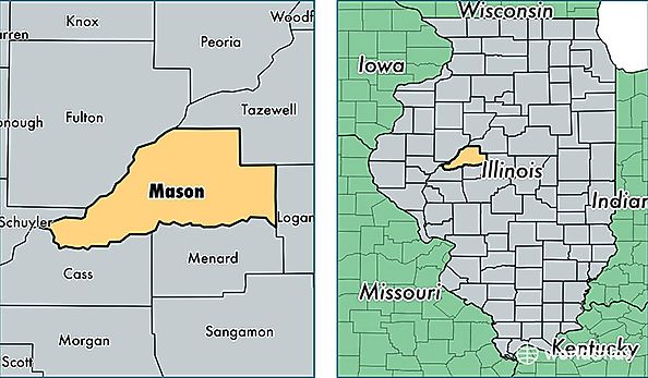 location of Mason county on a map