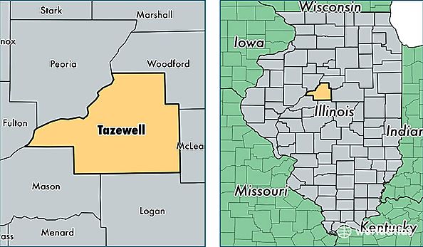 location of Tazewell county on a map