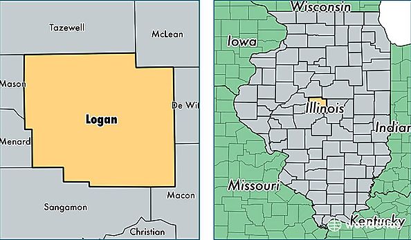 location of Logan county on a map