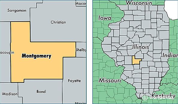 location of Montgomery county on a map