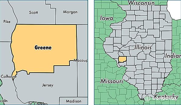 location of Greene county on a map