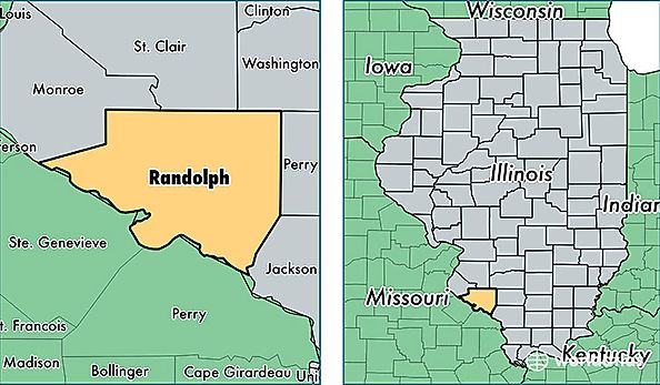 location of Randolph county on a map