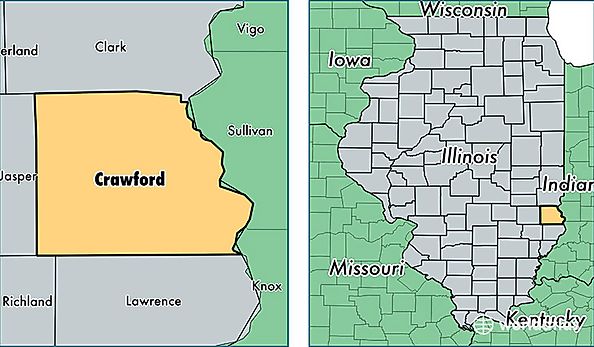 location of Crawford county on a map