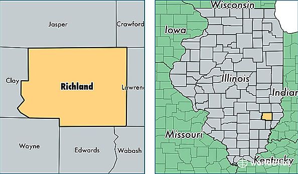 location of Richland county on a map
