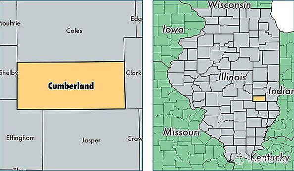 location of Cumberland county on a map