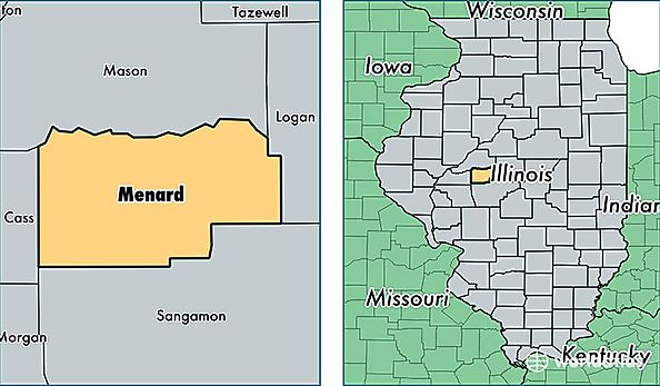 location of Menard county on a map
