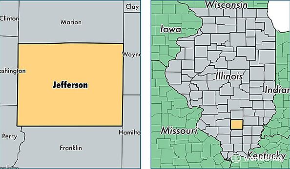 location of Jefferson county on a map